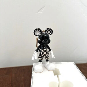 Disney X Baublebar Mickey Mouse Skeleton Enamel Halloween Bag Charm NIB